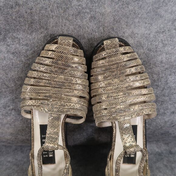 Stuart Weitzman Shoes Women 6 Sandal Dress Fashion Closed Toe Block Heel Slip On - Picture 8 of 13